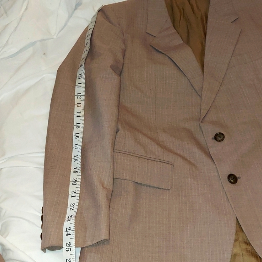 YSL three piece suit in tan w/ light pin stripes - Picture 8 of 16
